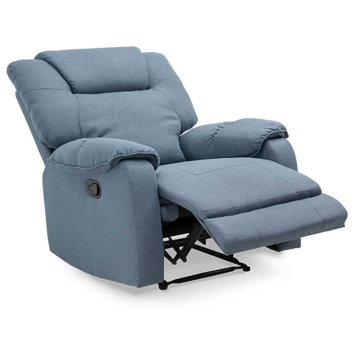 Sillon Reclinable Tela Azul Faret | Reclinables | salas